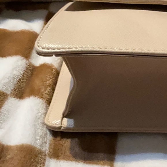 Badgley Mischka Off White Chain Studded Handbag - Picture 4 of 13